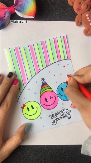 DIY Cute Emoji Birthday Card Tutorial