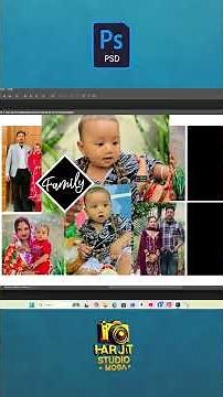 How to Make Family photo collage 💗🎀|| ‪@Harjitstudiomoga‬ #shorts #drawing