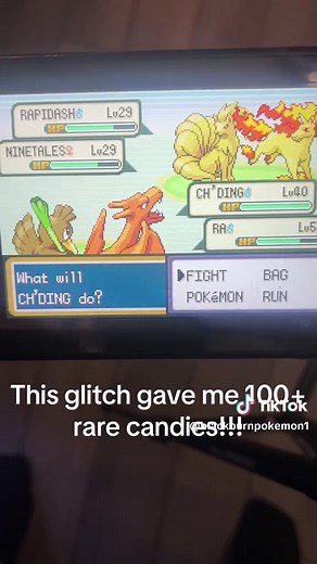 This glitch gave me 100 rare candies in fire red 👀 You can use it for unlimited master balls too! Follow for the full play through! #pokemon #firered #nintendoswitch #walkthrough #pokemontips