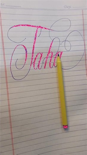 Taha name with calligraphy#learning #lettering #art#artwork #calligraphylattering