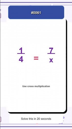 Quick Proportion Challenge #0061