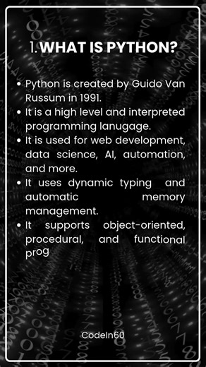 1. What is python?