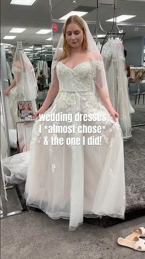 Wedding dresses I *almost chose* vs. the one I did 💒 @davidsbridal #davidsbridal #weddingdress