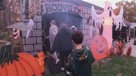 Whitehouse grandfather builds backyard haunted house for his grandkids