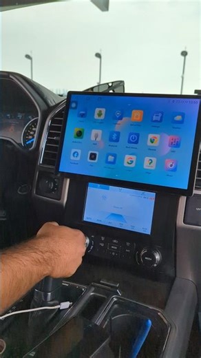 13.3" ford F-150 Dual Screen Android . with AC touch panel #smartscreen #how #automobile