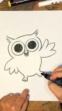 How to draw an owl 🦉🦉🦉 #nursery rhymes #easydrawing #school