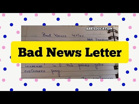 How to write a bad News Letter | Bad News Letter | business communication