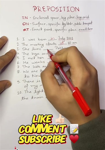 Learning Preposition. #english #grammar #ielts #prepositions