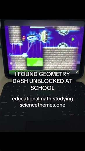 I found geometry dash unblocked at school #fyp #geometrydash #school #unblockedgames