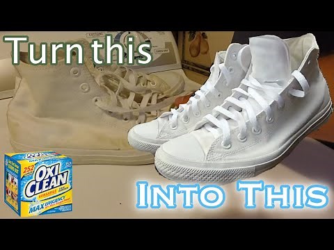 Oxi Clean Demonstration- White Converse Shoes