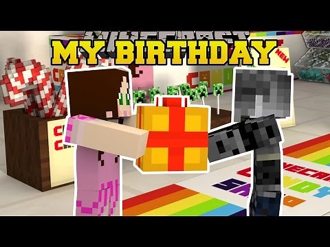 Minecraft: MY BIRTHDAY PARTY!! - BIRTHDAY PRESENT HUNT - Custom Map