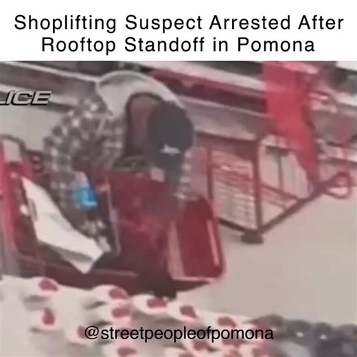 @streetpeopleofpomona on Instagram: "@streetpeopleofpomona Pomona Police arrested a 34-year-old man following a shoplifting incident that occurred on November 23 at a Target store in the city. According to police, officers responded to reports of a theft in progress and began searching for the suspect after he fled the location. With assistance from K9 Stryker, officers located the man on the rooftop of a nearby school. LA County Fire personnel were called in to help safely bring the suspect dow