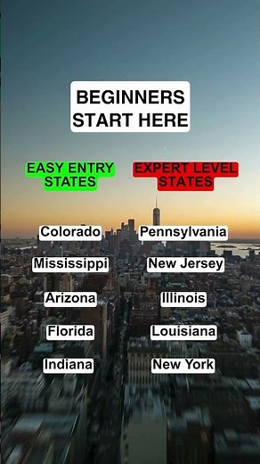 Easy Entry States and Expert-Level States for Tax Lien and Deed Investing