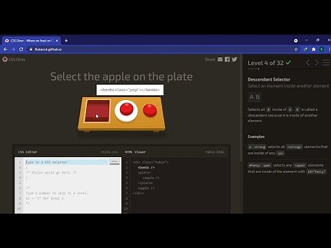 Game CSS Diner solution - All level 1-32
