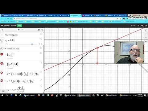Newton's method, using Desmos -- Calc 1
