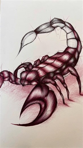 Scorpion sketch / akrep eskiz #youtubeshorts #ballpointpen #drawing #ytshorts #art