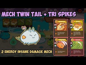 Mech Twin Tail 2 Energy Almost 600 Dmg? vs Poison, Shrimpnator, Disablosaur Numbing - Axie Infinity