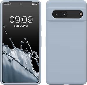 kwmobile Case Compatible with Google Pixel 7 Case - TPU Silicone Phone Cover with Soft Finish - Light Blue Matte