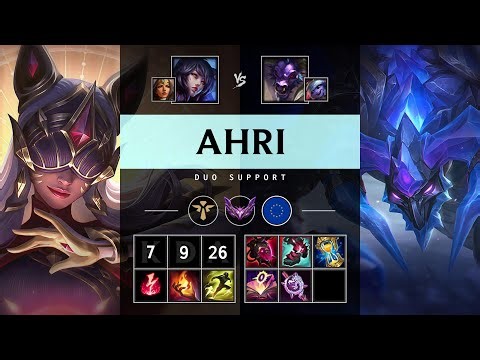 Ahri Support vs Alistar - EUW Master Patch 25.19