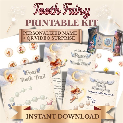 Personalized Tooth Fairy Kit – Letter, Memory Log & Video (printable PDF Bundle) - Etsy