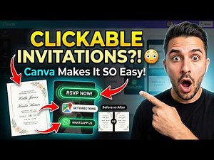 I Made a Professional Clickable Invitation in Canva in Minutes?! 😳💌 | Canva Tutorial