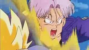 Vegeta smacks Future Trunks (Remastered)