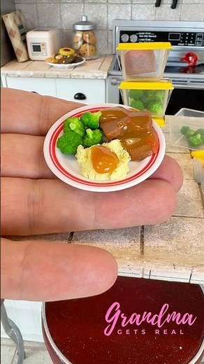 Miniature Leftover Meatloaf - Tiny Food in my Tiny Kitchen