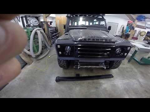 1997 Defender 90 front end grille, lights and bumper