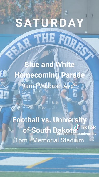 It’s officially Homecoming Week! 🎉💙🤍 From Kickoff to the big game and all the student events in between, here’s what’s happening all week long! — #indianastateuniversity #sycamorehoco25