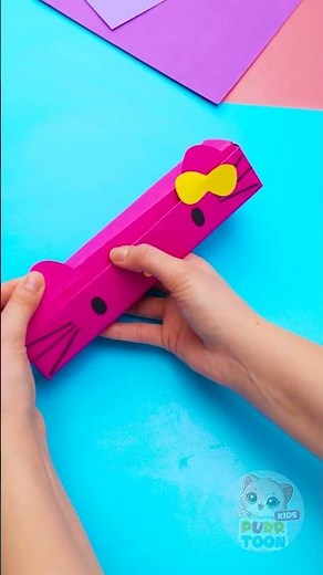 Make a Rainbow Hello Kitty Pencil Case! 🌈🎀 DIY Paper School Supplies!