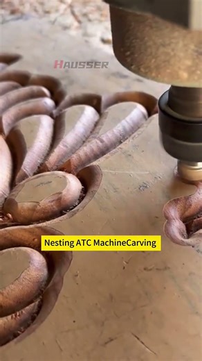 Watch this CNC Nesting ATC machine carving wood board,Zero clipping,perfect edge every time #cncwood