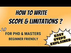 Scope and Limitations in Research | Simple Explanation