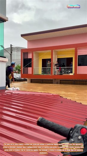 The Art of Flood Relief Using Bottles as Ropes