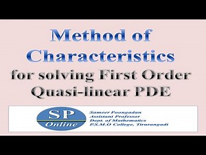 S3 M.Sc; PDE; Lecture 3-Method of Characteristics