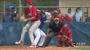 Tim Tebow Hits Home Run in First Pro at Bat