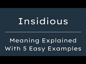 Insidious Meaning in English, Definition of Insidious, Meaning of Insidious With Examples