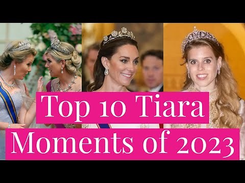 Top 10 Tiara Moments of 2023 - Kate Middleton in Strathmore Rose Tiara, Jordanian Royal Wedding