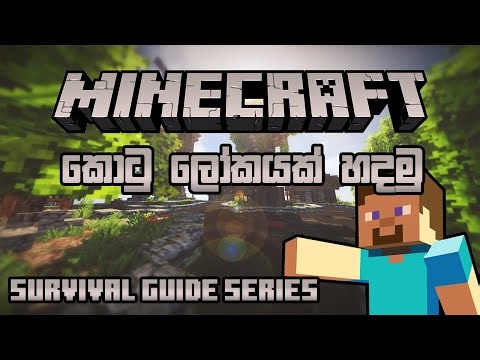 කොටු ලෝකයක් හදමු | Minecraft 1.18.1 Survival Guide Series in Sinhala | How to create Minecraft World