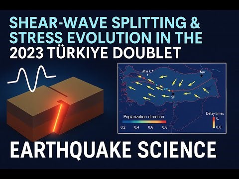 Shear-Wave Splitting & Stress Evolution in the 2023 Türkiye Doublet | Earthquake Science