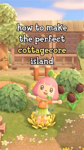 complete COTTAGECORE island theme guide! 🌱 #acnh #animalcrossing | Newhurizons