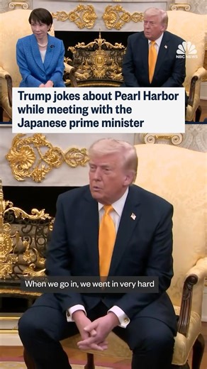 Trump jokes about Pearl Harbor while meeting with the Japanese prime minister