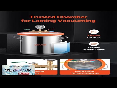 VEVOR 3 Gallon Vacuum Chamber with Pump 3.5 CFM Single Stage Vacuum