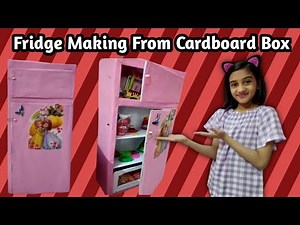 How to Make Refrigerator at Home From Cardboard for Kids । Fridge for Kitchen Set । Cardboard Craft