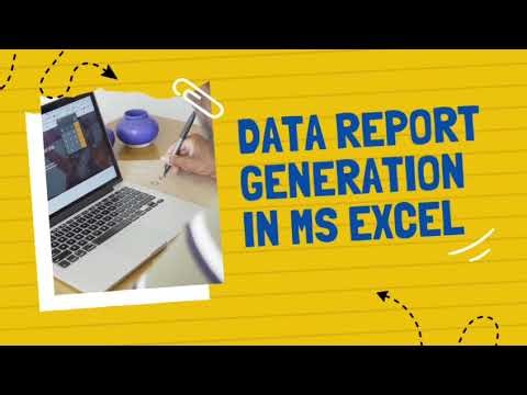 Generating reports in MS Excel 2016
