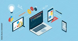 App development process Stock Video