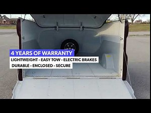 Lightweight, easy to tow enclosed motorcycle trailer
