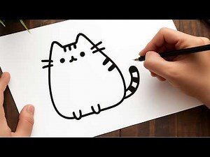 How to Draw Pusheen Step-by-Step 🐱 | Easy & Cute Cat Drawing Tutorial