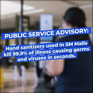 Hey, Southies! We recently upgraded our alcohol at the entrances for everyone’s continued safety. 🤗 It is 100% natural, non-toxic, and hypoallergenic! So bye bye to viruses, germs, AND dry hands! 😉😊 | SM Southmall