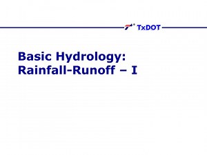 Basic Hydrology: Rainfall-Runoff – I - SlideServe