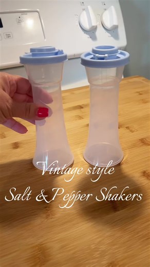 Vintage Tupperware Hourglass Salt & Pepper Shakers